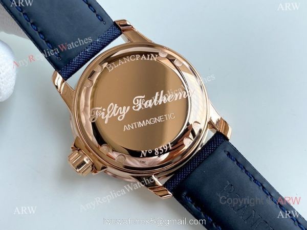 Best Copy Blancpain Fifty Fathoms Rose Gold Watch Citizen 8215 Movement