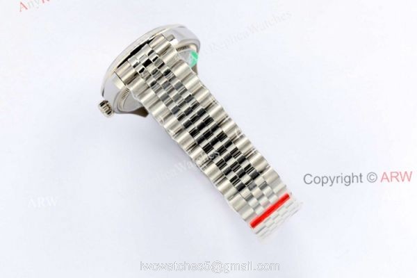 1:1 Fake EW Factory Rolex Datejust 31 Silver Face Watch With Diamond Markers