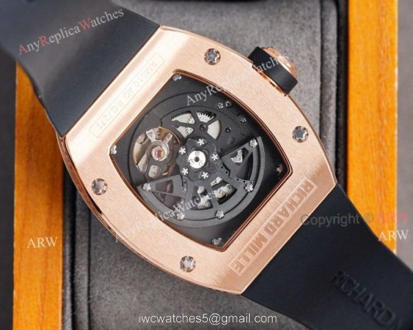 (RM Factory) High Quality Replica Richard Mille RM010 Rose Gold Diamond Watch