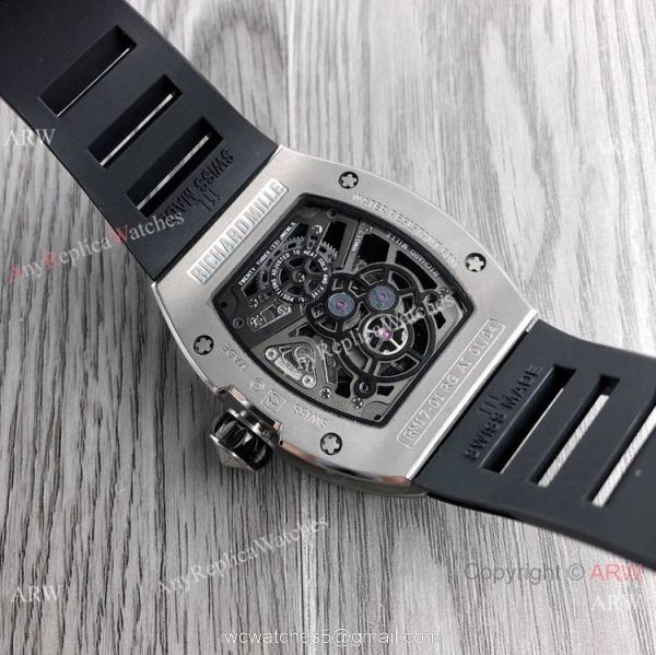 Swiss Richard Mille RM17-01 Tourbillion Watch Titanium Case
