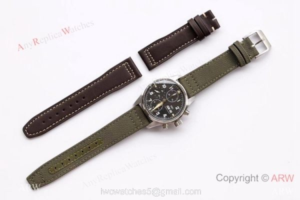 ZF Factory IWC Pilots Watch 7750 Chronograph Spitfire Stainless Steel