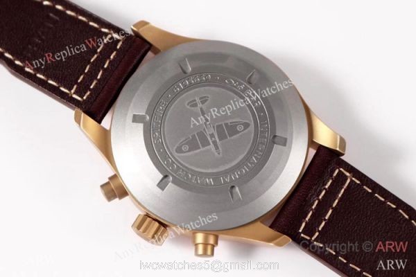 ZF Factory V2 IWC Pilots Chronograph IWC3777 Bronze Case Military Green Dial