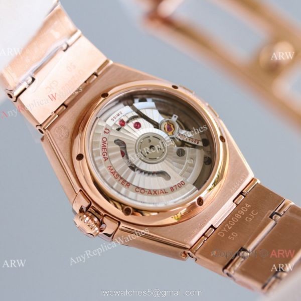 Swiss Copy Omega Constellation 8700 Automatic Watch 29mm Rose Gold New Face