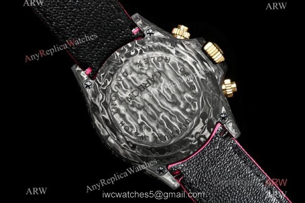 NEW! Super Clone TW Factory Rolex DIW Daytona 7750 Watch NTPT Carbon Pink Dial 40mm