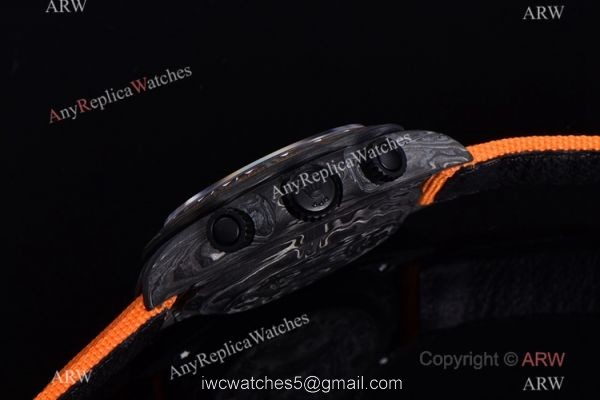 NEW! TW Super Clone Rolex DIW Daytona 7750 Watch 40mm Carbon Orange Fabric Leather Strap
