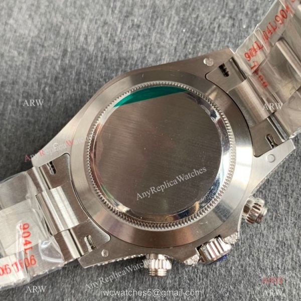 Replica Watch JVS Factory Iced out Daytona Rolex Watch 904L Stainless Steel 7750 Movement