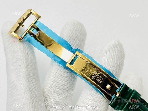 DR Factory Rolex Day date Green Version Copy Watch Swiss 2836 Movement