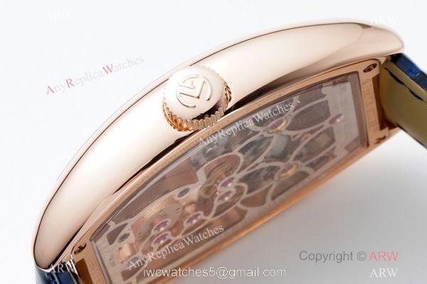 AB Factory Franck Muller Imperial Tourbillon Cintree Curvex Rose Gold White Watch Swiss Replica
