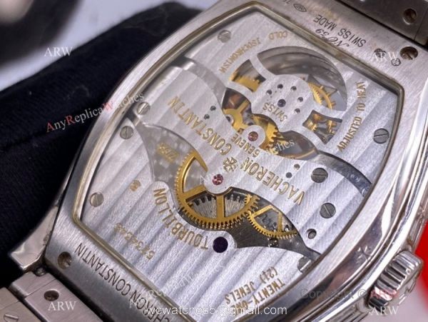 Iced Out Vacheron Constantin Malta Series P30630 Watch Full Diamond Stainless Steel Strap