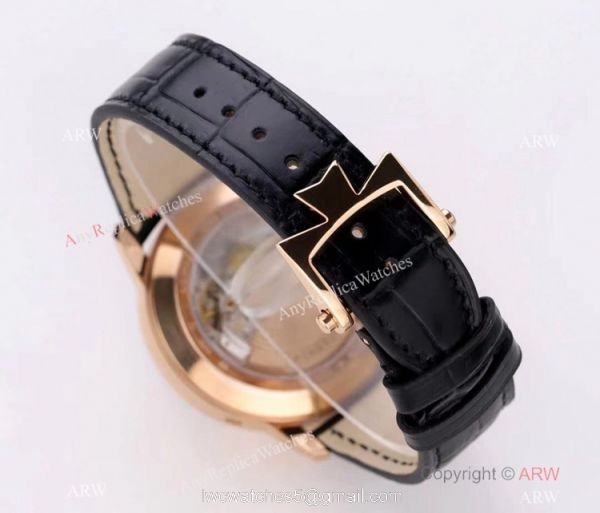 2021 New! Swiss Vacheron Constantin MoonPhase Retrograde Date Watch Rose Gold