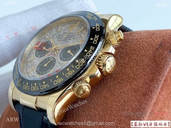 Swiss 7750 Rolex Daytona Replica Watch New Face Oysterflex Rubber Strap