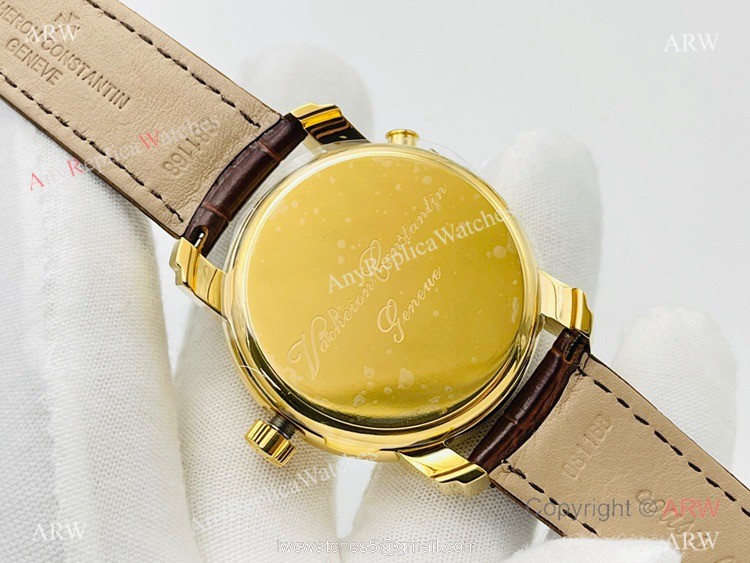 TWS Factory Swiss Vacheron Constantin Malte Dual Time Regulateur 42005 Automatic Watch All Gold