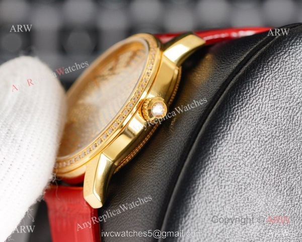 NEW! Swiss Grade Vacheron Constantin Traditionnelle Ultra-Thin 33mm Watch Iced Out Gold Case