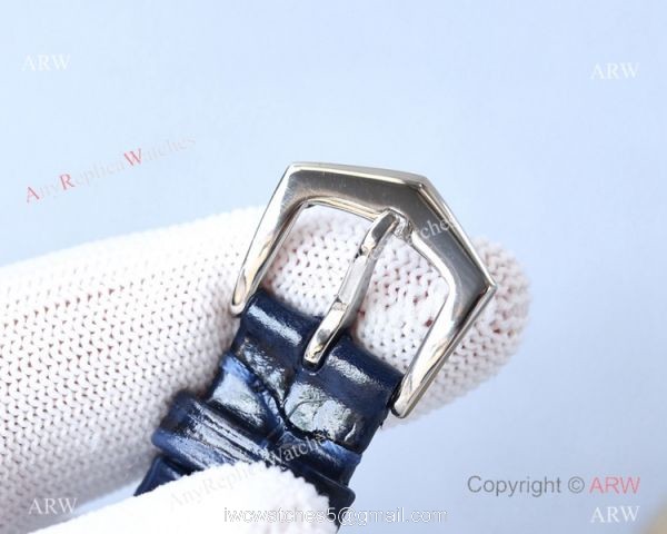 Swiss 9015 Patek Philippe Calatrava Replica Watch Blue Leather Strap