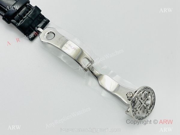 PFF Factory V4 Patek Philippe 6102P Sky Moon Celestial Watch Black Dial Diamond Bezel