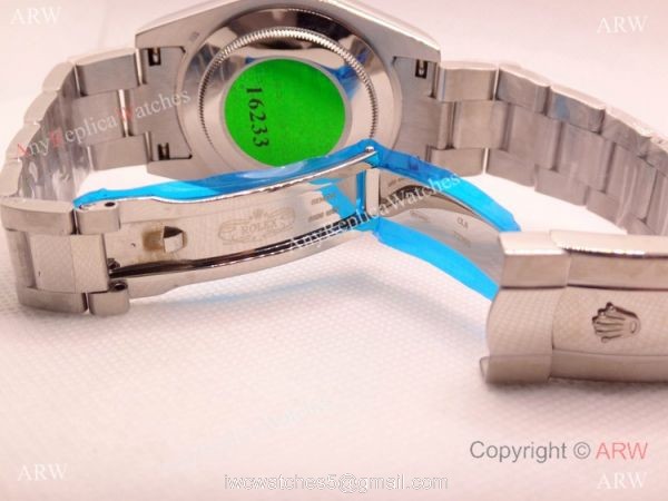 Copy Rolex Oyster Perpetual Olive Green Dial Stainless Steel Watch 39mm for Men