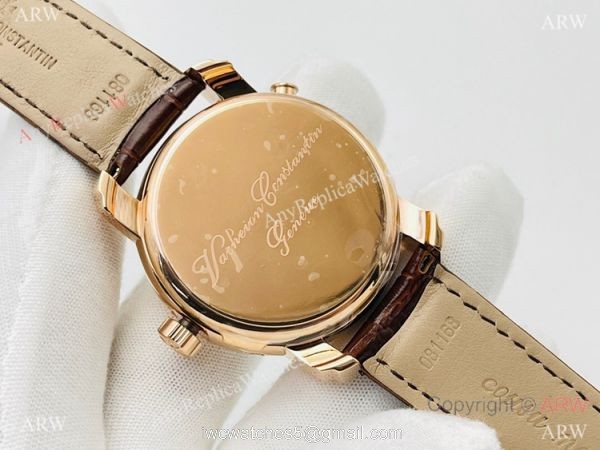 TWS Factory 1-1 Copy Vacheron Constantin Malte Dual Time Regulateur Watch 9015 Rose Gold White Dial