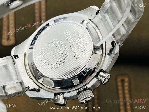 2021 New! Swiss Omega Speedmaster 7750 Watch Blue Bezel Stainless Steel