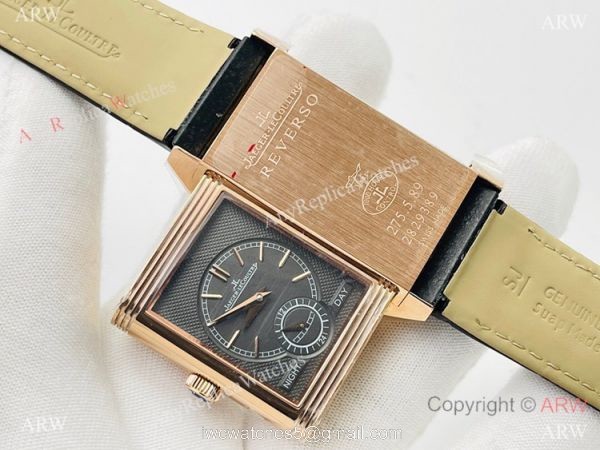 (ANF ) Swiss Replica Jaeger-LeCoultre Reverso Duoface Small Seconds Watch 29 Rose Gold White Dial