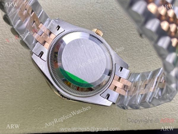 Swiss Clone Rolex Datejust WF 31mm Midsize Watch Two Tone Rose Gold Salmon Dial