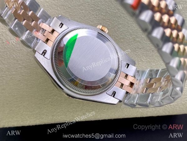 Swiss Clone Rolex Datejust 31mm WF Watch 2-Tone Rose Gold Jubilee Chocolate Dial