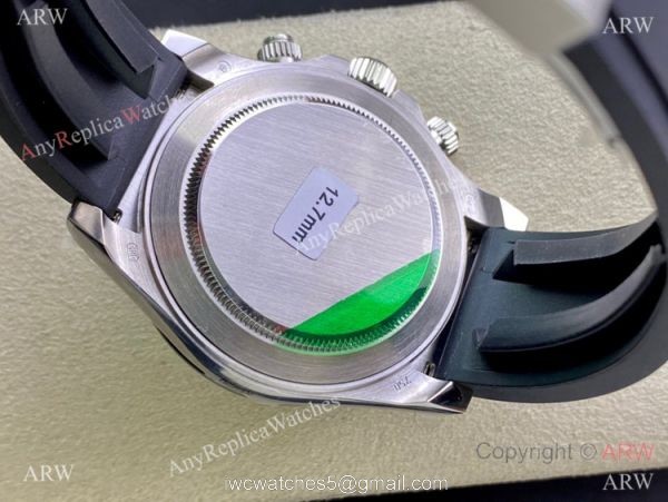 Swiss Copy Rolex Daytona A7750 Chronograph Watch Rhodium Gray Dial Oysterflex Strap