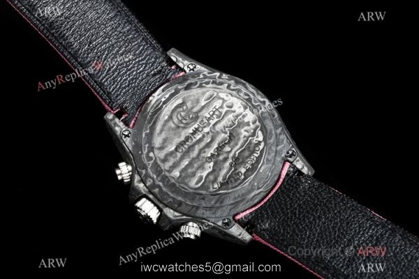 New! TW Swiss Rolex Carbon-Lime Daytona 7750 Watch Pink Fabric Leather Band