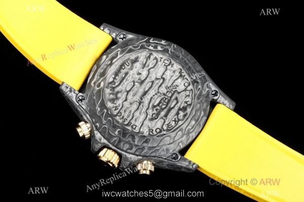 New! Swiss Replica Rolex Daytona TW 7750 Watch Carbon-Lime Motley Face