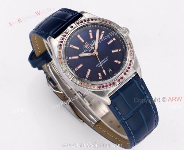 New Breitling Womens Chronomat South Sea Blue Dial Replica Watch 36mm