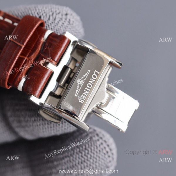 Swiss Quality Longines Master 40mm Leather Strap Arabic Numerals 8215 Movement