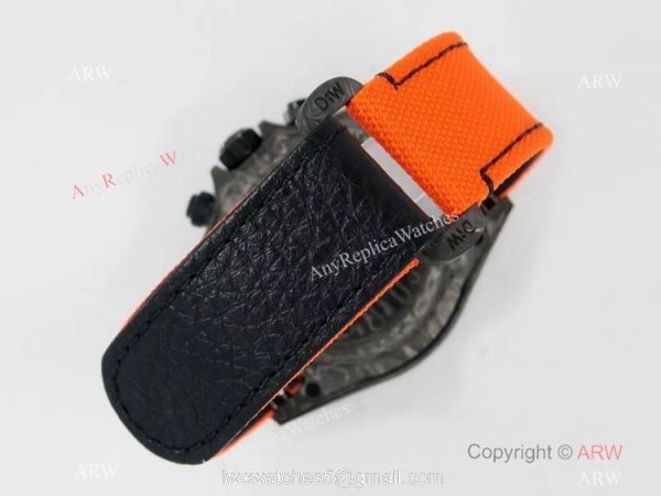 Super Clone Rolex Diw Daytona Noob Factory Forged Carbon Orange Nylon Strap Swiss 4130