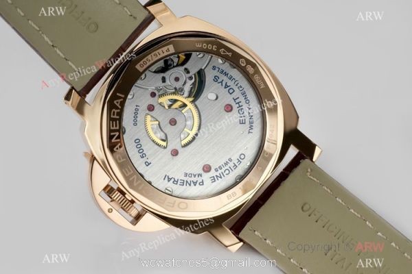 HW Factory Panerai Luminor Marina 8 Days Oro Rosso PAM511 Watch Rose Gold 44mm