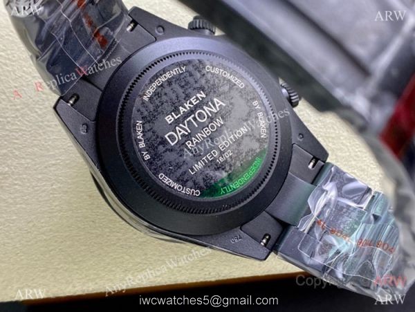 (2022 New) IPK Factory Rolex Blaken Daytona Rainbow DLC Coated Watch 40mm