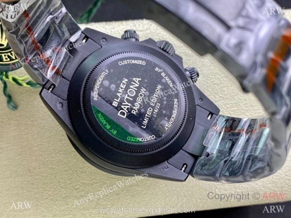 (2022 New) Swiss Rolex Daytona Blaken DLC Coated IPK Factory Swiss 7750 Watch 40mm