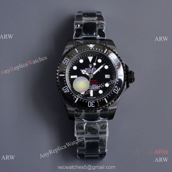 Swiss Quality Rolex Pro-Hunter Deepsea 44mm Watch Citizen 8215 All Black Case