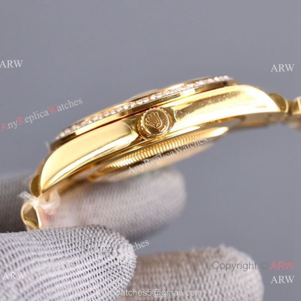 Swiss Quality Copy Rolex Datejust II 8215 Watch 904L Yellow Gold Diamond Bezel 41mm