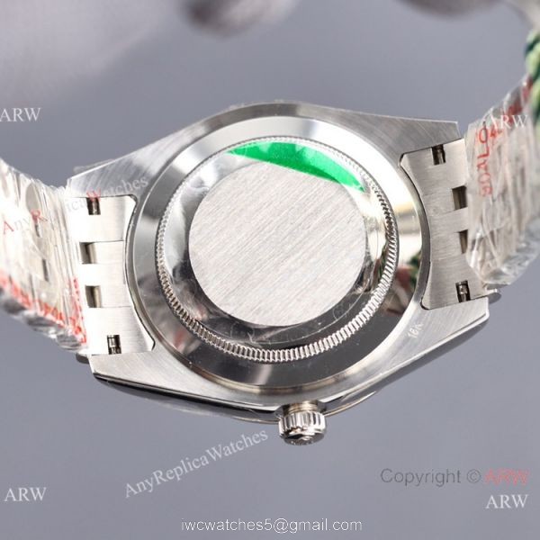 Swiss Quality Copy Rolex Datejust 41 904L Stainless Steel Watch Bright blueDiamonds