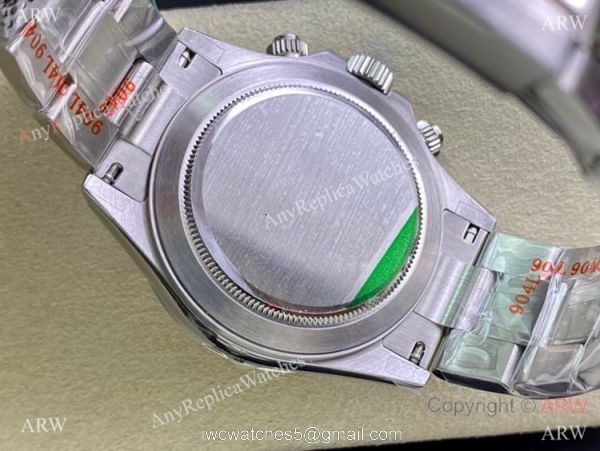 Highest Quality Rolex Daytona Gray Face 904L Stainless Steel Watch 7750 Chrono 40mm