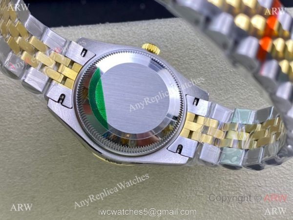 Swiss Copy Rolex Datejust I Two Tone Mop Dial Diamond watch 31mm Mid-size