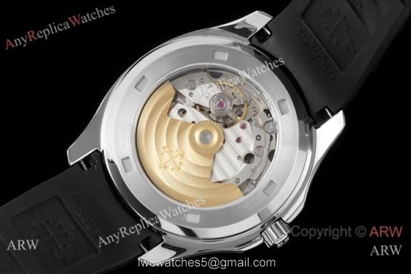 Swiss Quality Citizen 8215 Patek Philippe Aquanaut Watch Silver Case Black Dial