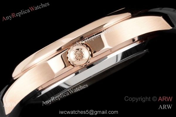 Swiss Quality Copy Patek Philippe Aquanaut Citizen 8215 Watch Rose Gold Chocolate Diamond Bezel