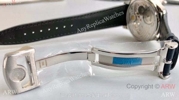 Super Clone IWC Portugieser Moon phase Tourbillon Edition Watch Stainless Steel White Dial 42mm