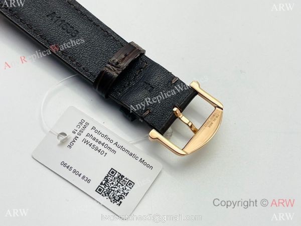 Swiss Replica IWC Portofino Moon watch IWS Factory Cal.35800 Rose Gold Case