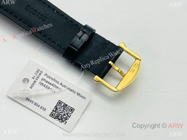 Swiss Replica IWC Portofino Moon watch IWS Factory Cal.35800 Yellow Gold Case 40mm