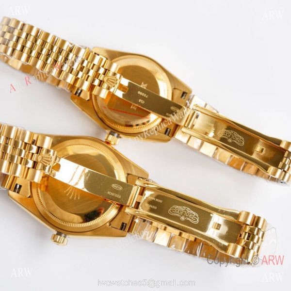 Replica ROLEX Datejust All Gold Diamond 28mm/36mm Citizen 8215 Watch