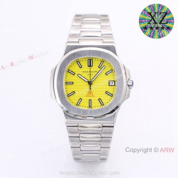 2022 New! Swiss Patek Philippe Nautilus Mcdonalds Edition Watch Lemon Dial