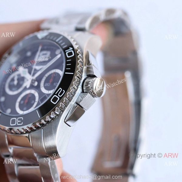 Swiss Replica Longines Hydroconquest 7750 TWF Ss Black Dial Watch 41mm