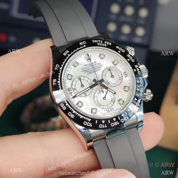 Noob New 4130 Rolex Daytona Watch White Mother of Pearl Dial
