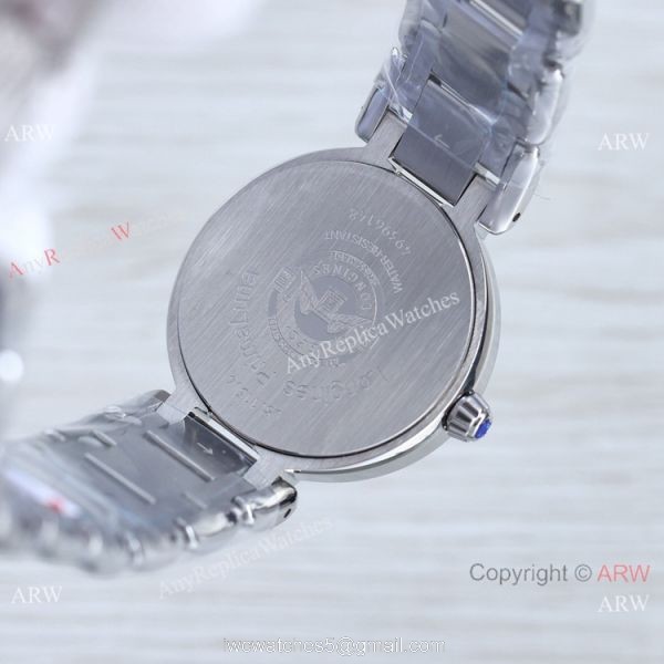 Swiss Quartz Longines PrimaLuna Moon Phase Watch Cream Face Women