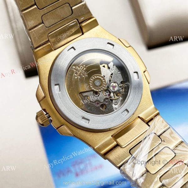 Swiss Quality Patek Philippe Nautilus 8215 Yellow Gold Black Face 42mm